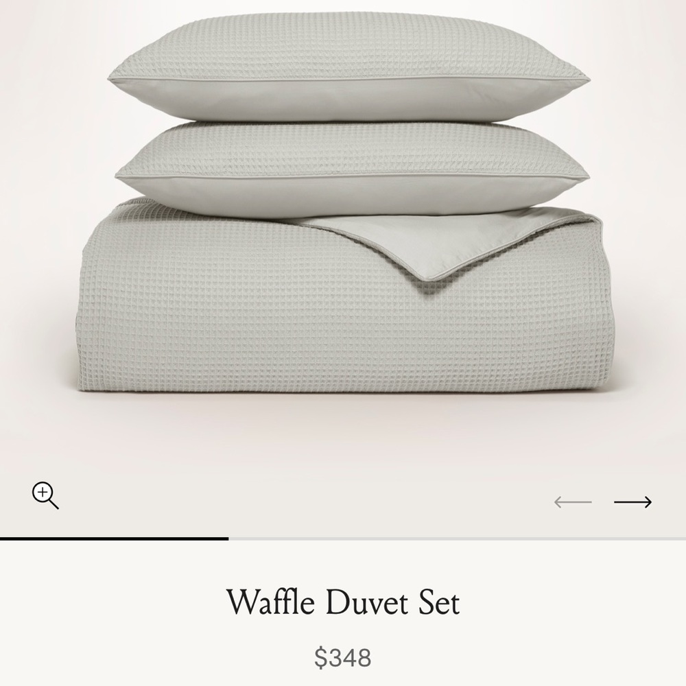 Beige Waffle Duve Set Q/F